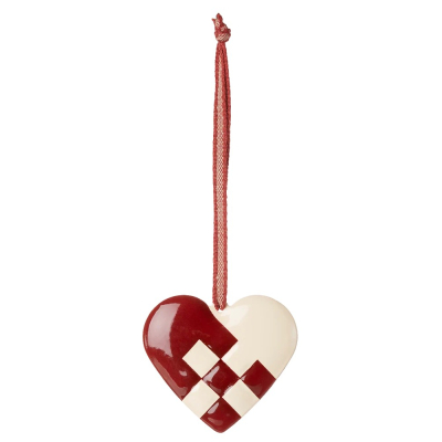 Vánoční plechová ozdoba Heart Red Small                    