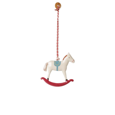 Vánoční plechová ozdoba Rocking Horse Red                    