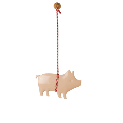 Vánoční plechová ozdoba Xmas Piggy Rose                    
