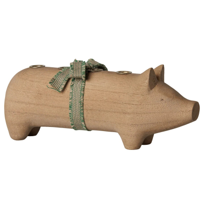                             Dřevěný adventní svícen prasátko Pig Nature                        