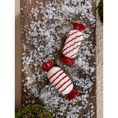                             Vánoční keramická dekorace Candy Sockered Wave                        