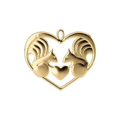 Vánoční ozdoba Nuts About You Gold 6,5 cm                    