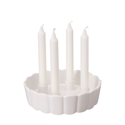 Keramický adventní svícen Edna White 22 cm                    