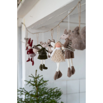                             Závěsná dekorace vlněné zvířátko Deer Beige                        