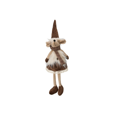 Vánoční dekorace sedící myška Mouse Girl                    