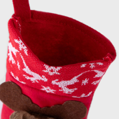                             Vánoční dekorativní punčocha s losem Puna 32 cm                        