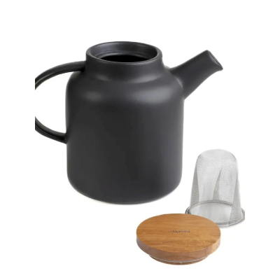                             Keramická konvice se sítkem Poline Black 1,5 l                        