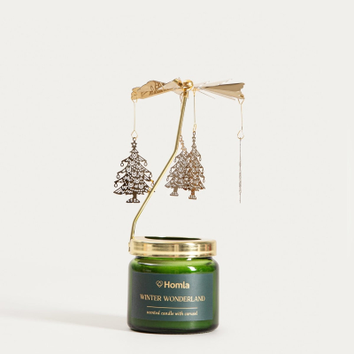 Rotující svícen se svíčkou Winter Fairytale 70 g                    