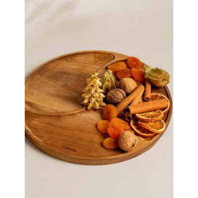 Vánoční dřevěný podnos Lovdal 28 cm                    