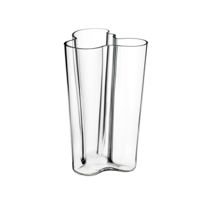Vysoká sklenená váza Alvar Aalto číra                    