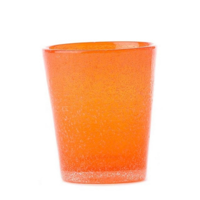 Oranžová sklenice Bubble                    