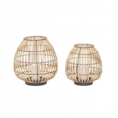Sada dvoch bambusových lampášov                    