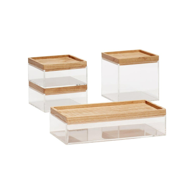 Krabičky s dřevěným víkem                    