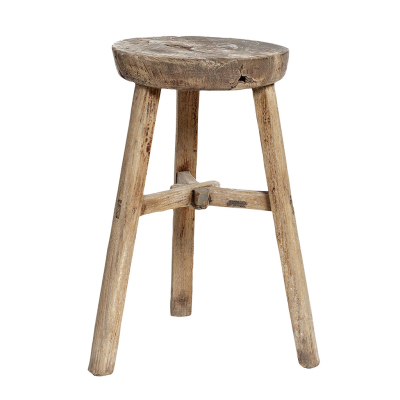 Dřevěná kulatá stolička                    
