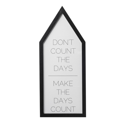 Černý dřevěný rámeček Make the days count                    