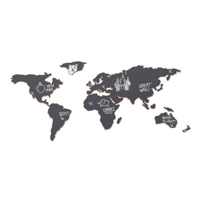                             Nástenná mapa sveta Tabuľa s kriedou                        