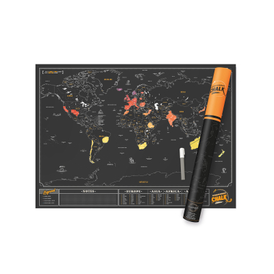 Nástěnná stírací mapa světa Chalk edition                     