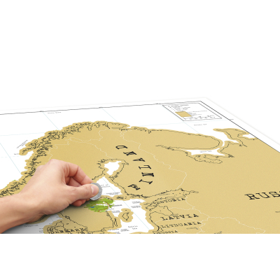                             Nástěnná stírací mapa Evropy                         