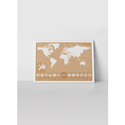                             Nástěnná razítkovací mapa světa Stamp Map                        