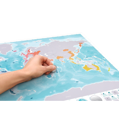                             Nástěnná stírací mapa světa Ocean edition                        