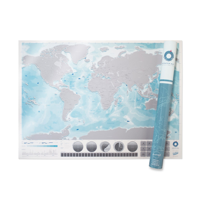 Nástěnná stírací mapa světa Ocean edition                    
