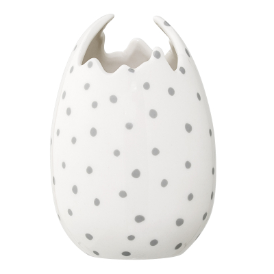 Keramická váza Vaječná bieloba                    