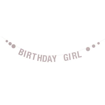 Girlanda „Birthday girl“ ružová                    