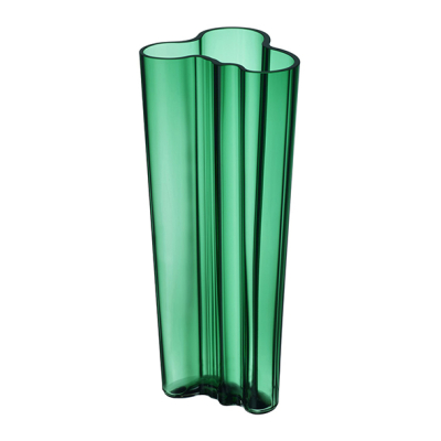 Vysoká sklenená váza Alvar Aalto Emerald                    