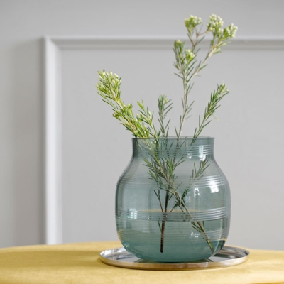                             Sklenená váza Omaggio zelená malá                        