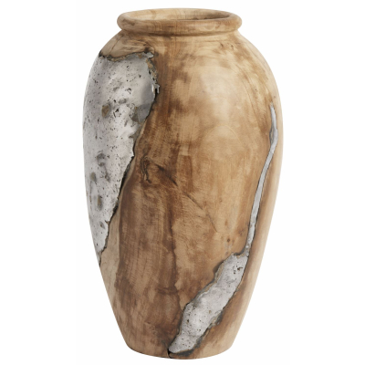                             Váza Noa teakový kořen-alu 40 cm                         