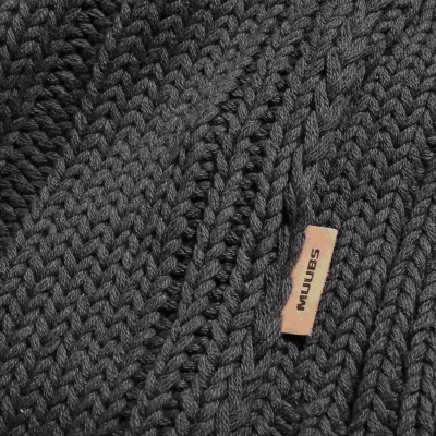                             Bavlněný pléd Roustic Knitted tmavě šedý                         