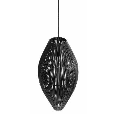                             Závěsné bambusové svítidlo Fishtrap Black M                        