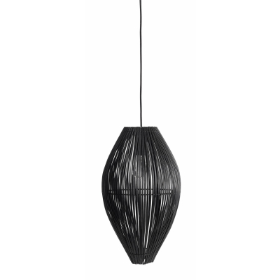 Závesné bambusové svietidlo Fishtrap Black M                    