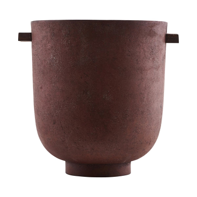 Červený kovový květník Foem                    