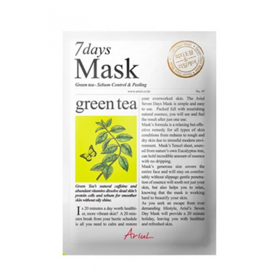 Antioxidačná textilná maska - zelený čaj, 20g                    