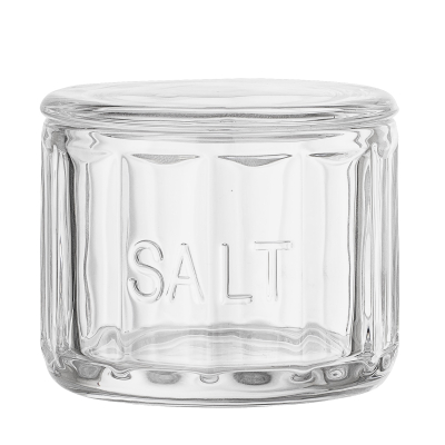 Sklenená nádoba na soľ                     