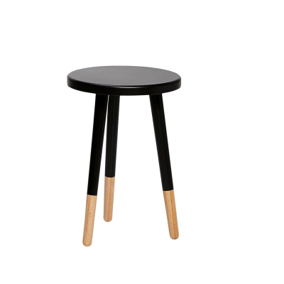 Dřevěná stolička Round černá                    