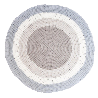 Háčkovaný kruhový koberec Beige                    