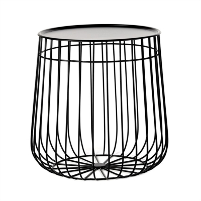 Černý kovový stolek Wire                    