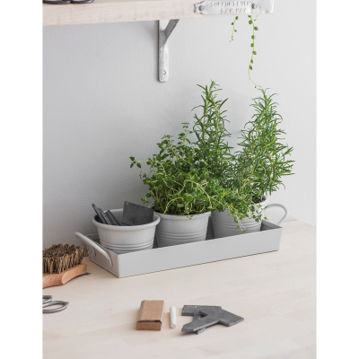                            Sada tří květináčů na tácku Garden Clay                        