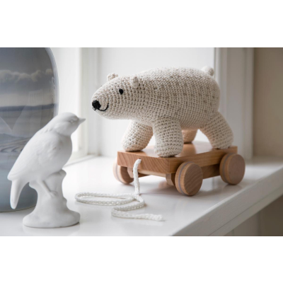                             Ťahacia hračka pre deti Polárny medveď                        
