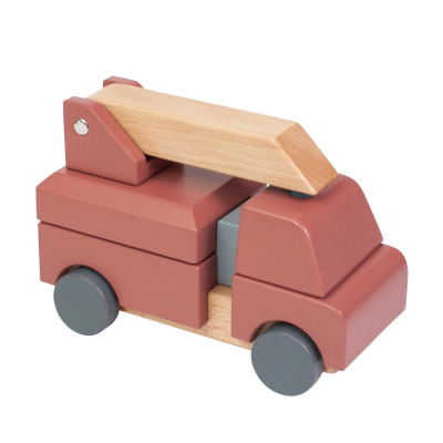                             Skládací dřevěné hasičské auto                        