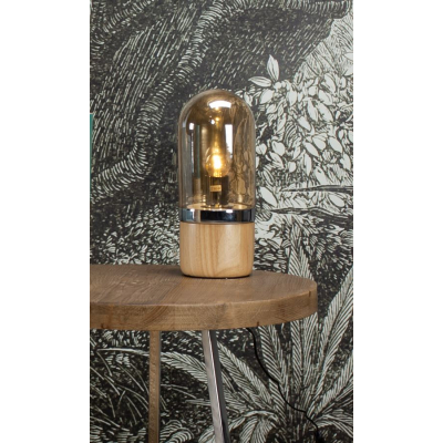 Stylová stolní lampa Wooden                     