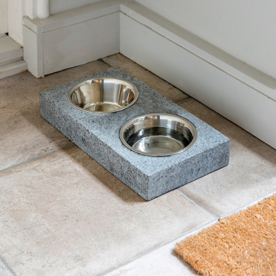 Misky pro psy v kamenném stojanu Granite                    