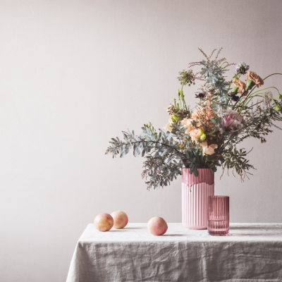                             Keramická váza Running Glaze růžová – 20 cm                        