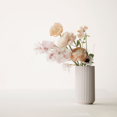 Porcelánová váza Lyngby pudrově růžová - 15 cm                    