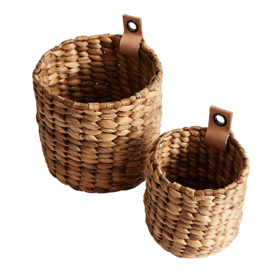                             Košíky s koženým pútkom Basket Mini - sada 2 kusov                        