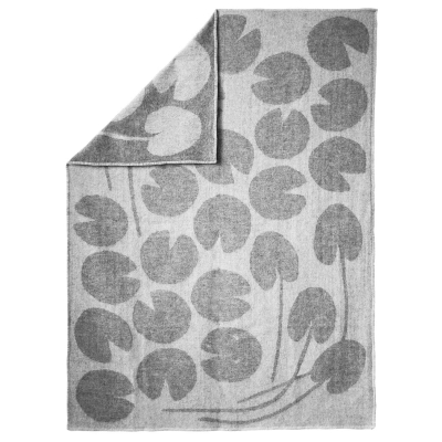 Vlněná deka Water Lilies Grey 130x190 cm                    