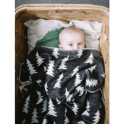                            Detská bavlnená deka Gran Black 70x100 cm                        