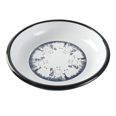                             Modrý smaltovaný tanier Moomin Friends 18 cm                        